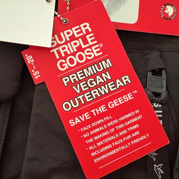 NEW Super Triple Goose Vegan Winter Jacket Size Medium - Picture 5 of 10